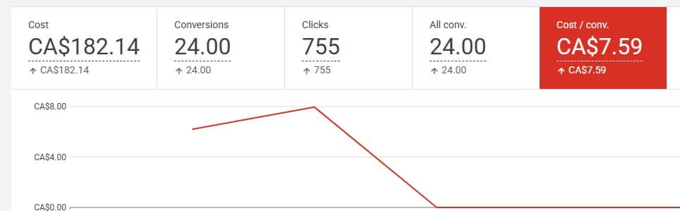 Google Ads report — Online lingerie store
